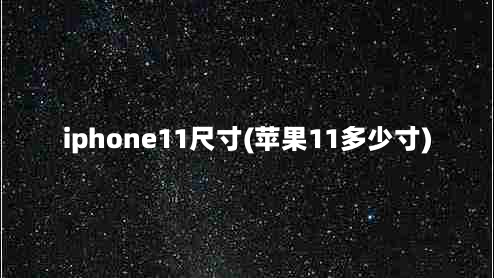 iphone11尺寸(苹果11多少寸)